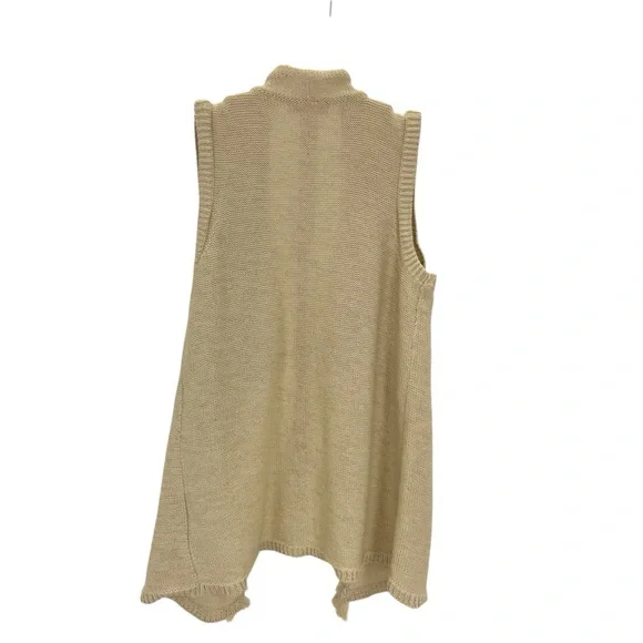 Lilly Pulitzer Abbott Sweater Vest Large Gold Metallic - Picture 10 of 10